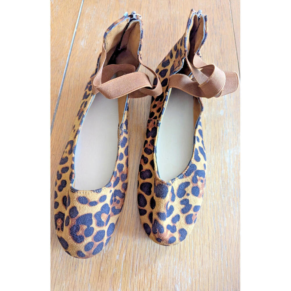 Women Ballerina Ballet Flats Elastic Strap Mary Jane Slip On Leopard US  10.5 - Picture 4 of 5